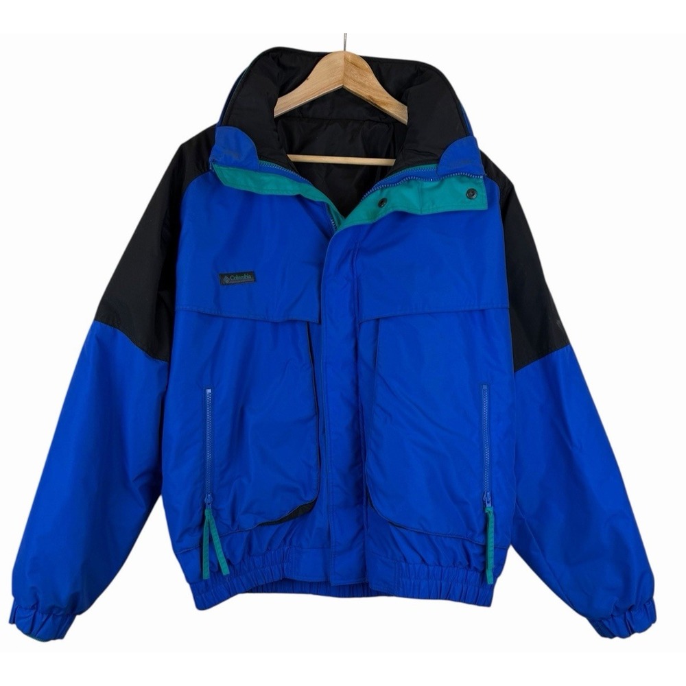 Vintage 90s Columbia Jacket Men L Blue Powder Keg 3 in 1 Ski Jacket Thinsulate